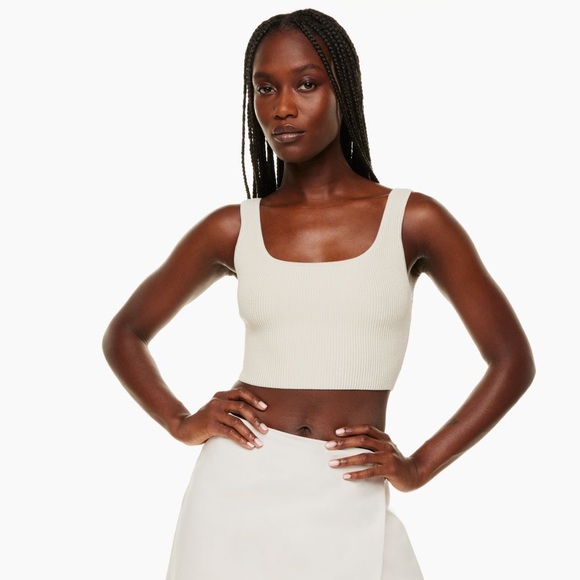 ARITZIA Sculpt Knit Cropped Tank Small - Picture 4 of 5